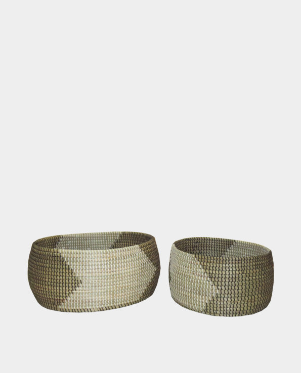 TORTILLA Oval Coil Seagrass Basket Set