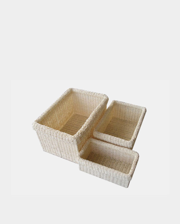 TIMOR Rectangular Seagrass Basket Set