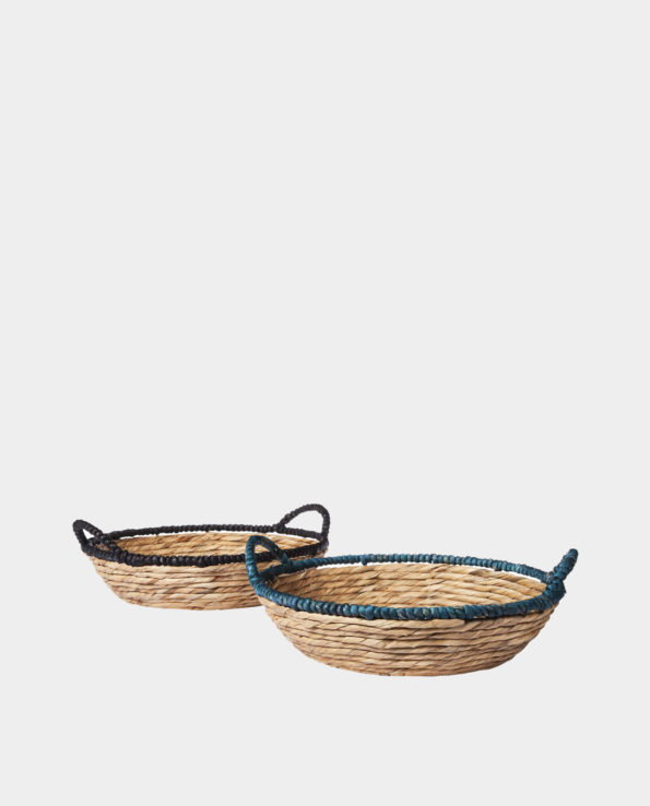 New Item – JUNUCA Water-hyacinth Fruit Basket with Handle – Set of 2