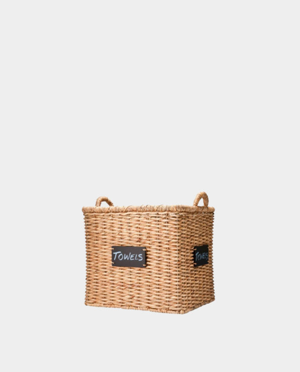 New Item – JUNUCA Twisted Water-hyacinth Storage Basket with Black Chalk Board