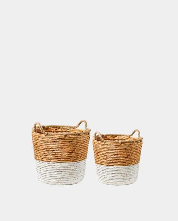 New Item – JUNUCA Round Twisted Water-hyacinth Laundry Set