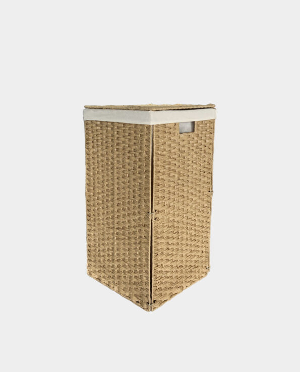 SIBERUT Square PP Rattan Laundry Hamper with Lid and Fabric Liner