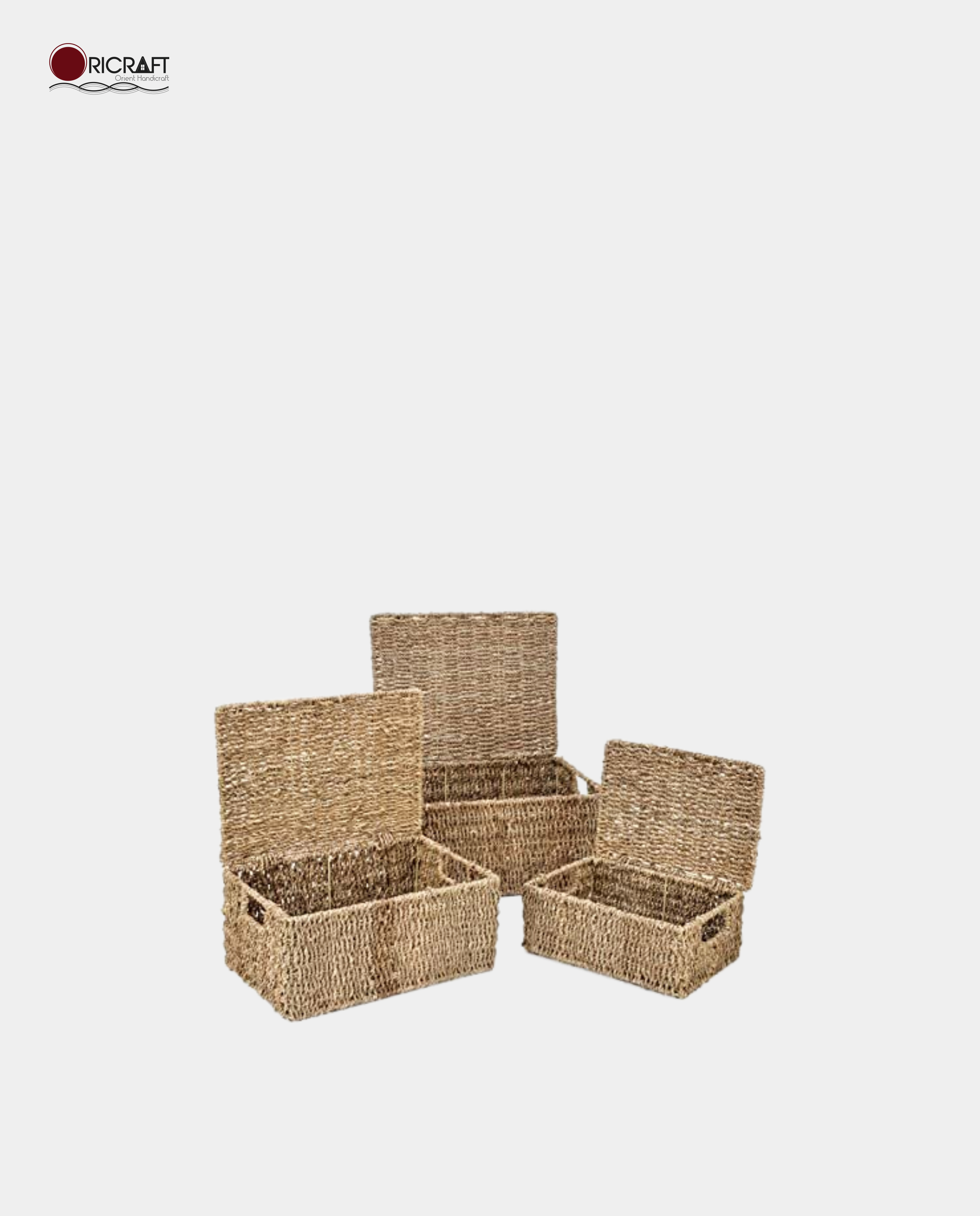 Seagrass Rect Basket Set of 3