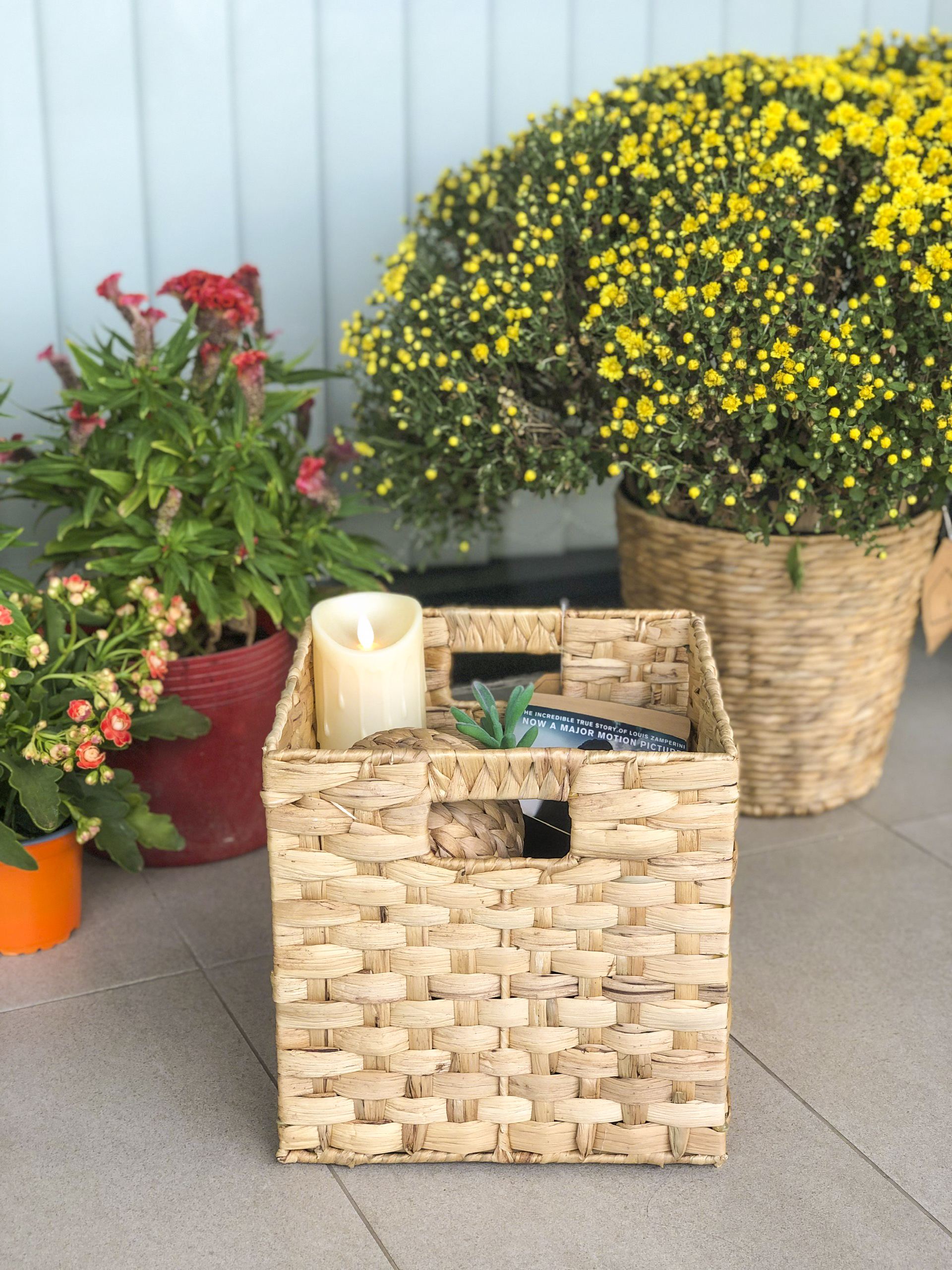 Square Foldable Water Hyacinth Basket